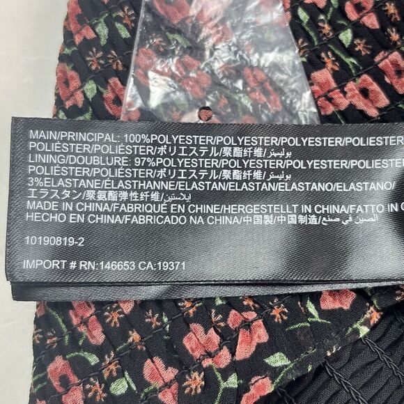 C Meo Collective Dress S ditzy Floral Longevity Smocked Sheer Grunge Whimsigoth - Picture 15 of 16